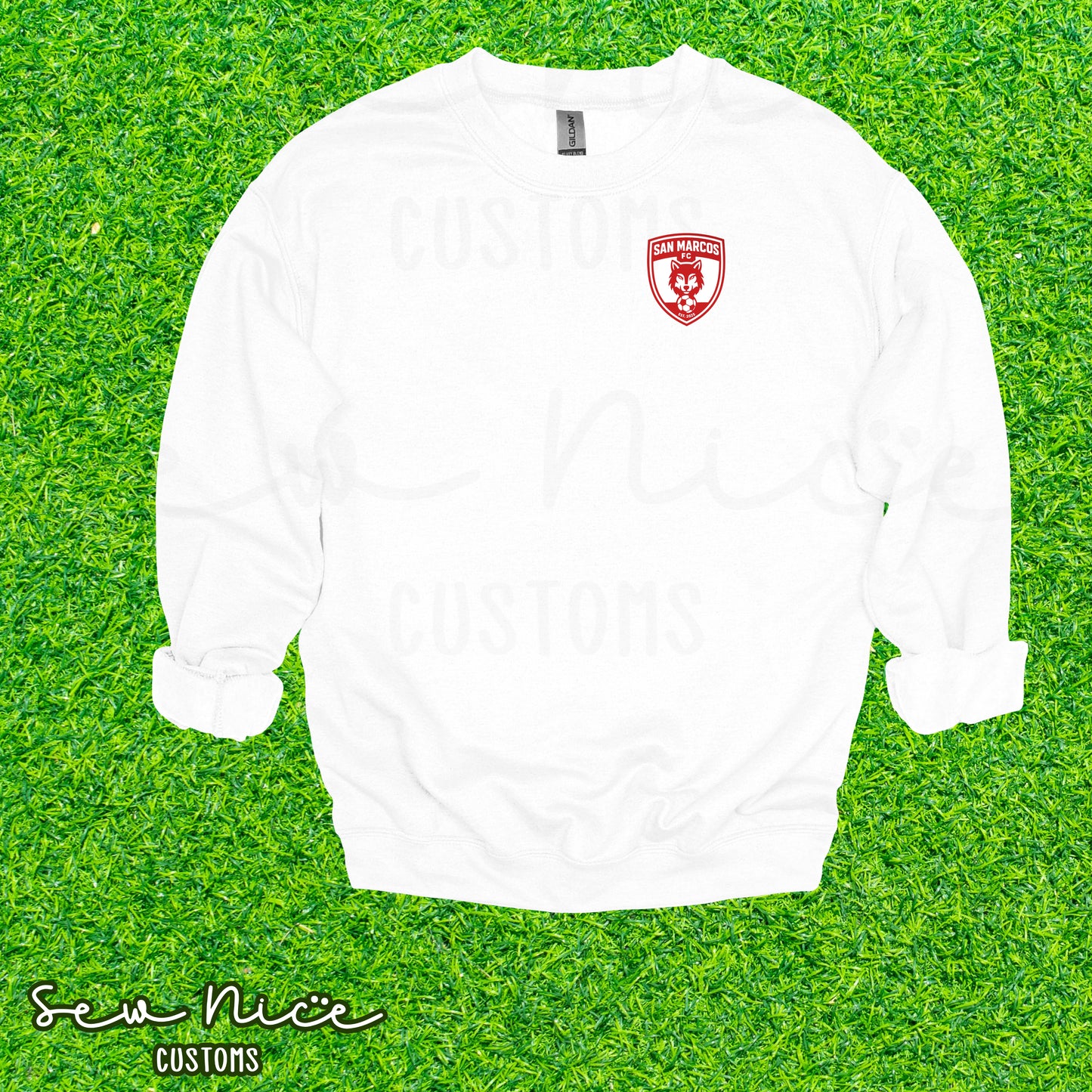 EMBROIDERED San Marcos FC- Unisex Adult/Youth Crewneck Sweatshirt