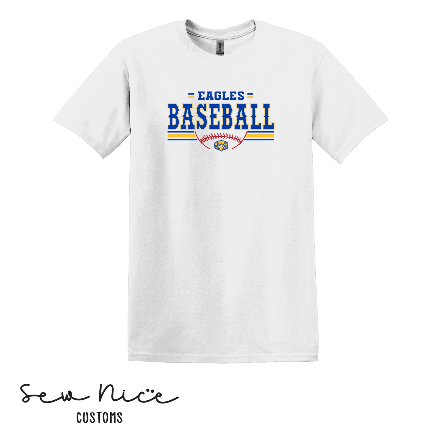 Eagles Baseball Stripes- Unisex Adult/Youth T-Shirt