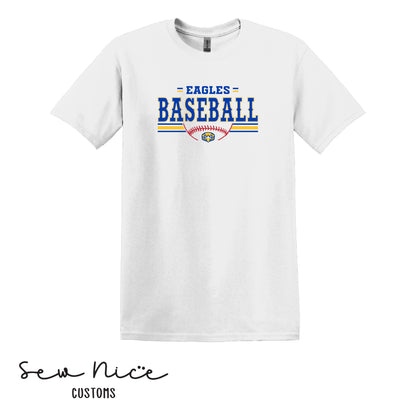 Eagles Baseball Stripes- Unisex Adult/Youth T-Shirt