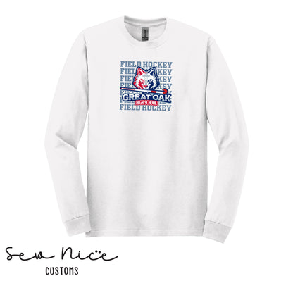 GO Stacked Field Hockey- Unisex Adult/Youth Long Sleeve Shirt