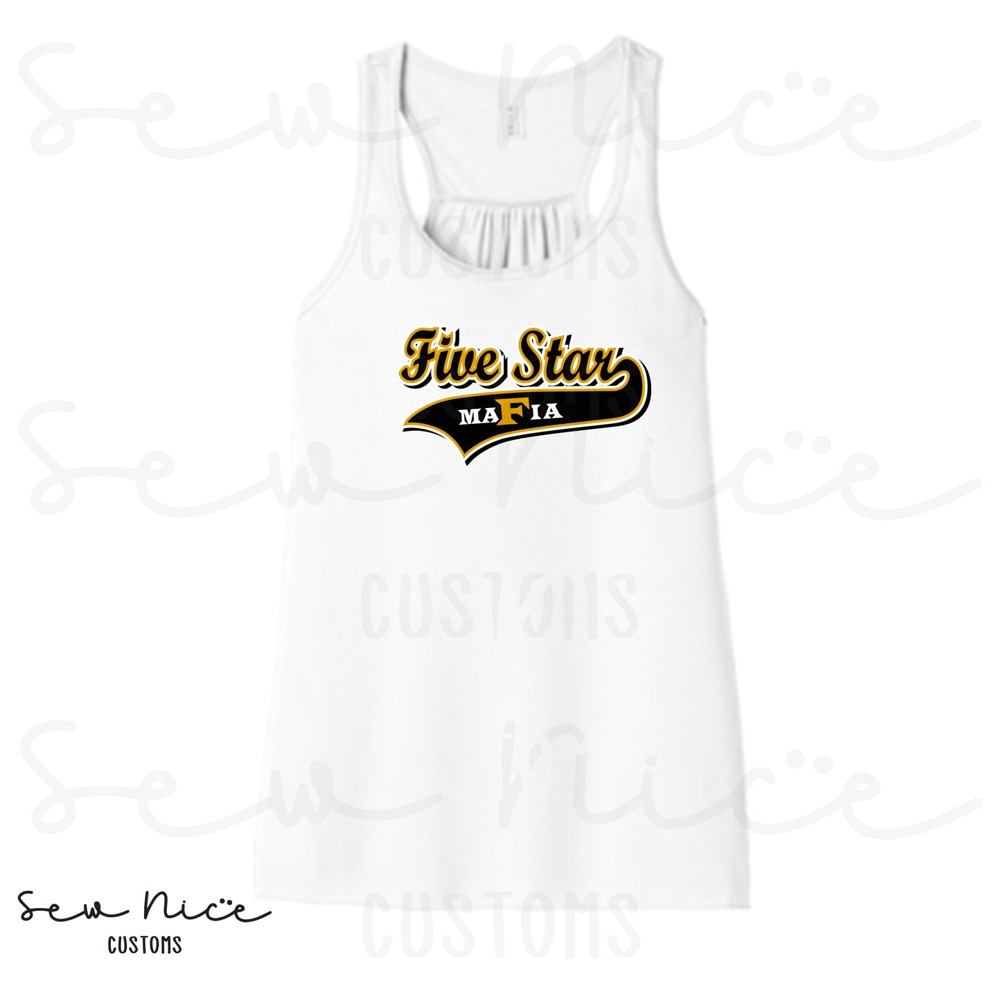 Five Star Baseball-Ladies Bella Canvas Flowy Tank Top