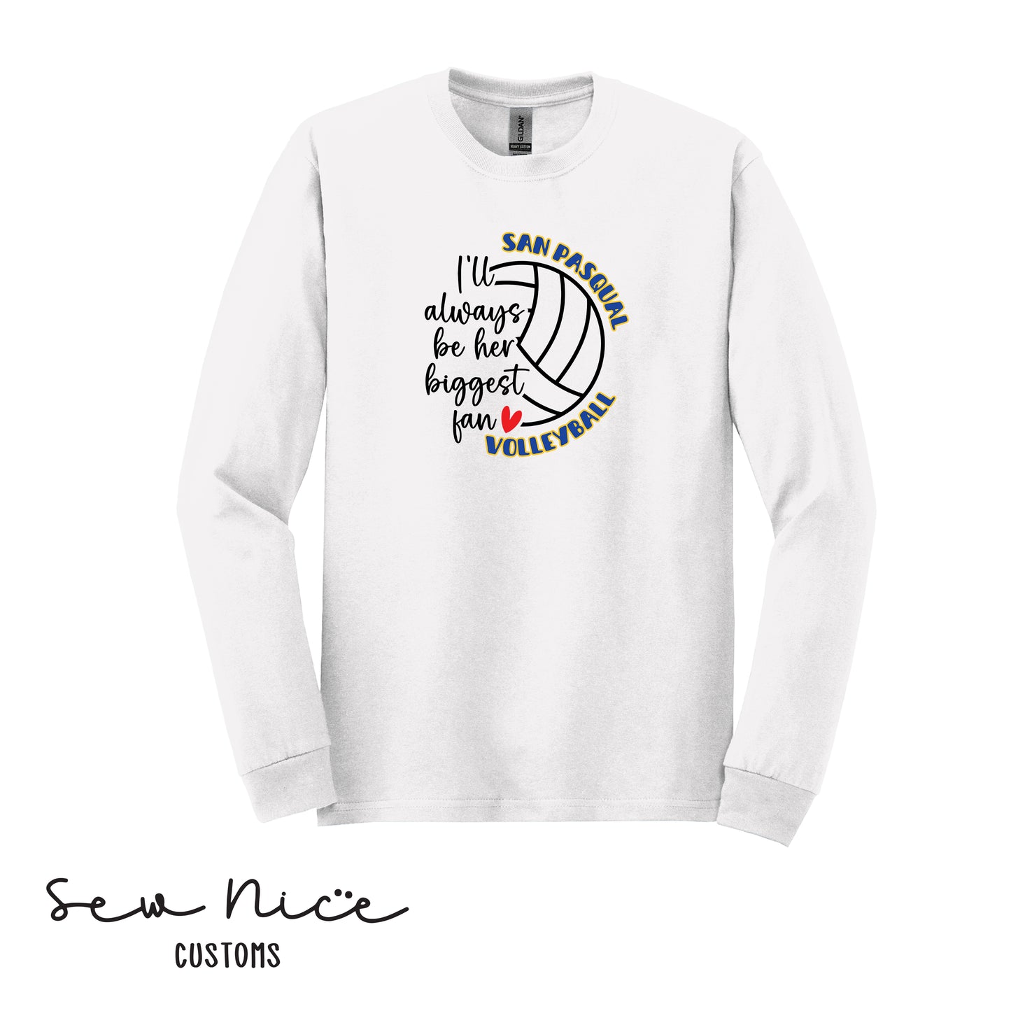 SP Volleyball Biggest Fan Adult/Youth Unisex Long Sleeve Shirt