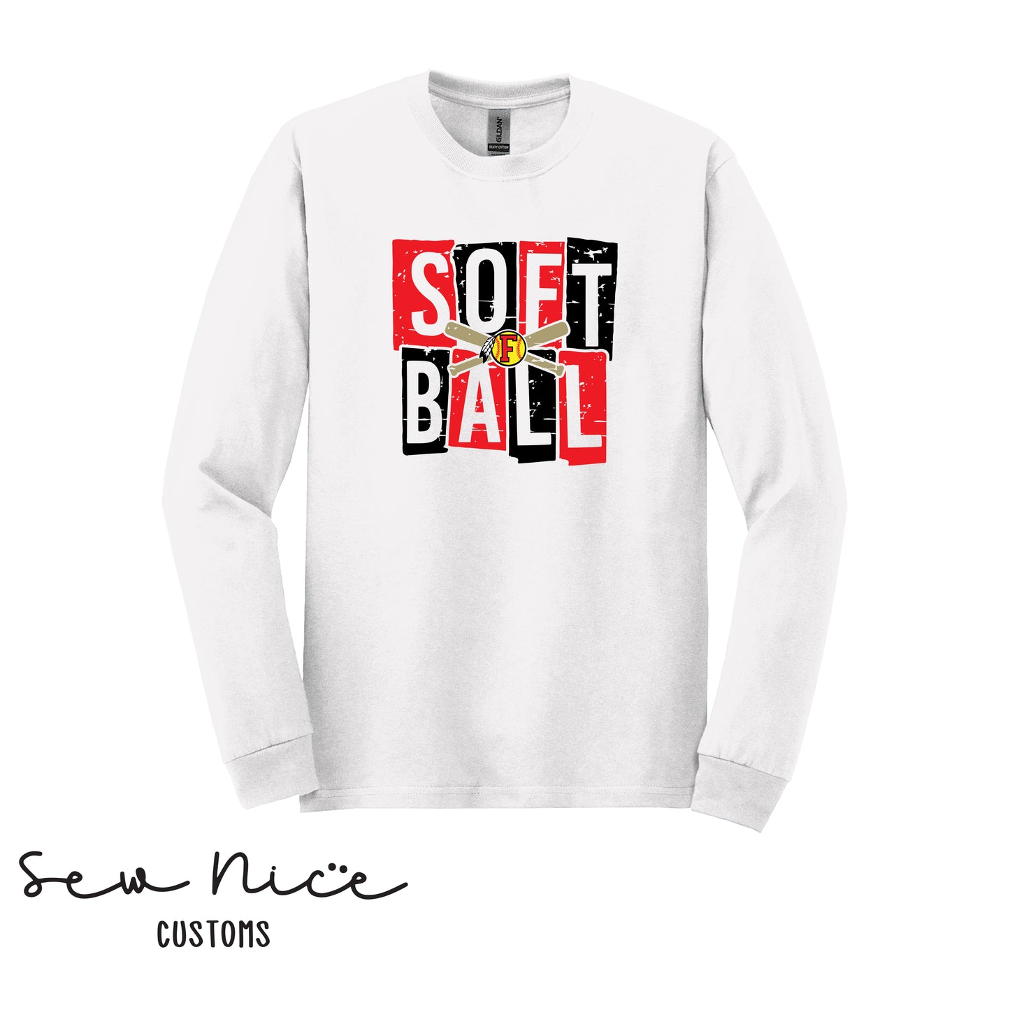 FHS Softball Blocks- Unisex Adult/Youth Long Sleeve Shirt