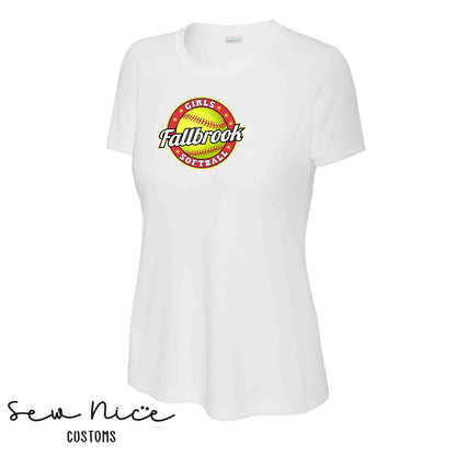Fallbrook Girls Softball Logo- Ladies Dri Fit Shirt