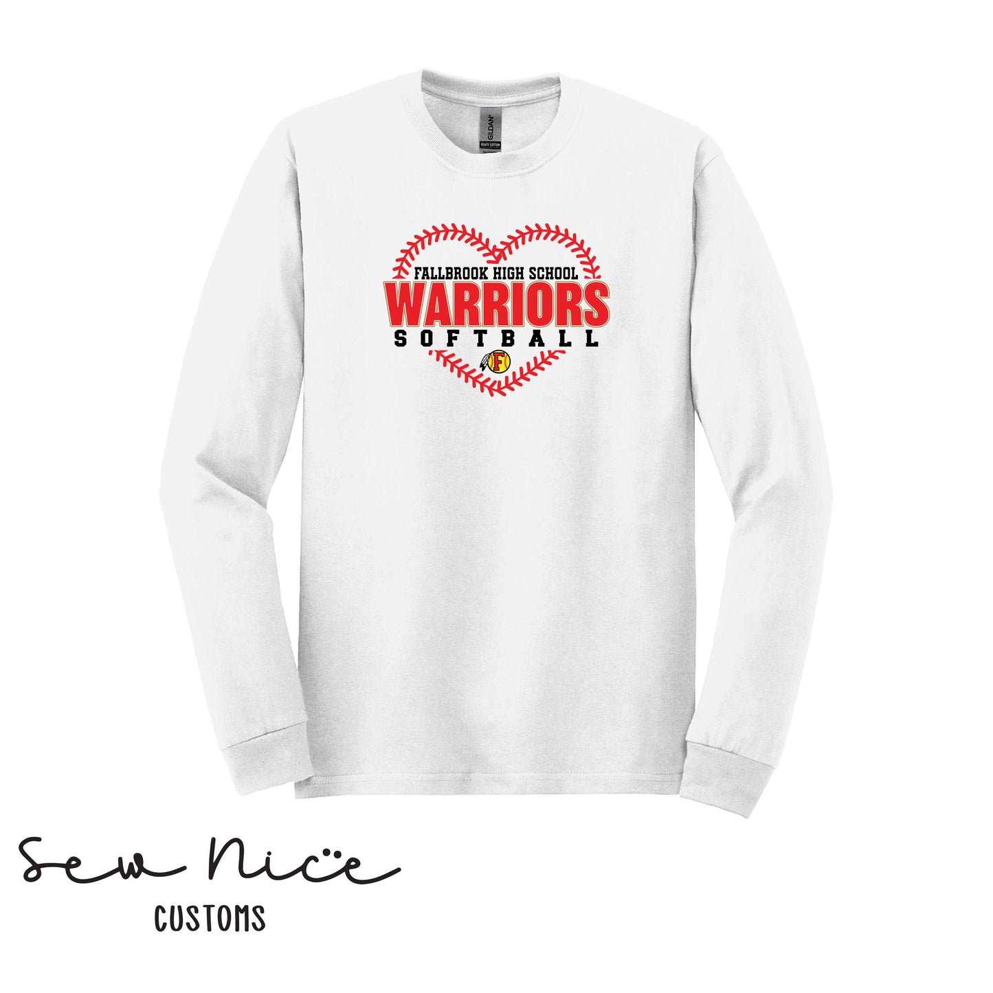 FHS Warriors Seam Heart- Unisex Adult/Youth Long Sleeve Shirt