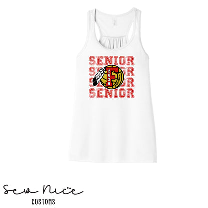 FHS Water Polo Stacked SENIOR 2026- Ladies Bella Canvas Flowy Tank Top