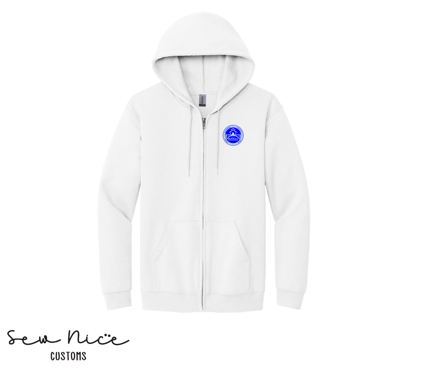 Bonsall District Logo LADIES Adult Full Zip Hoodie