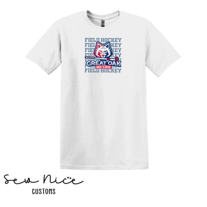 GO Stacked Field Hockey- Unisex Adult/Youth T-Shirt
