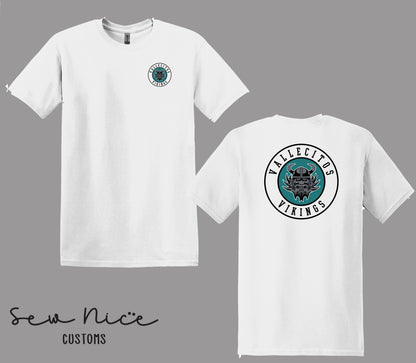 Vallecitos Logo- Front/Back Print- Unisex Adult/Youth T-Shirt