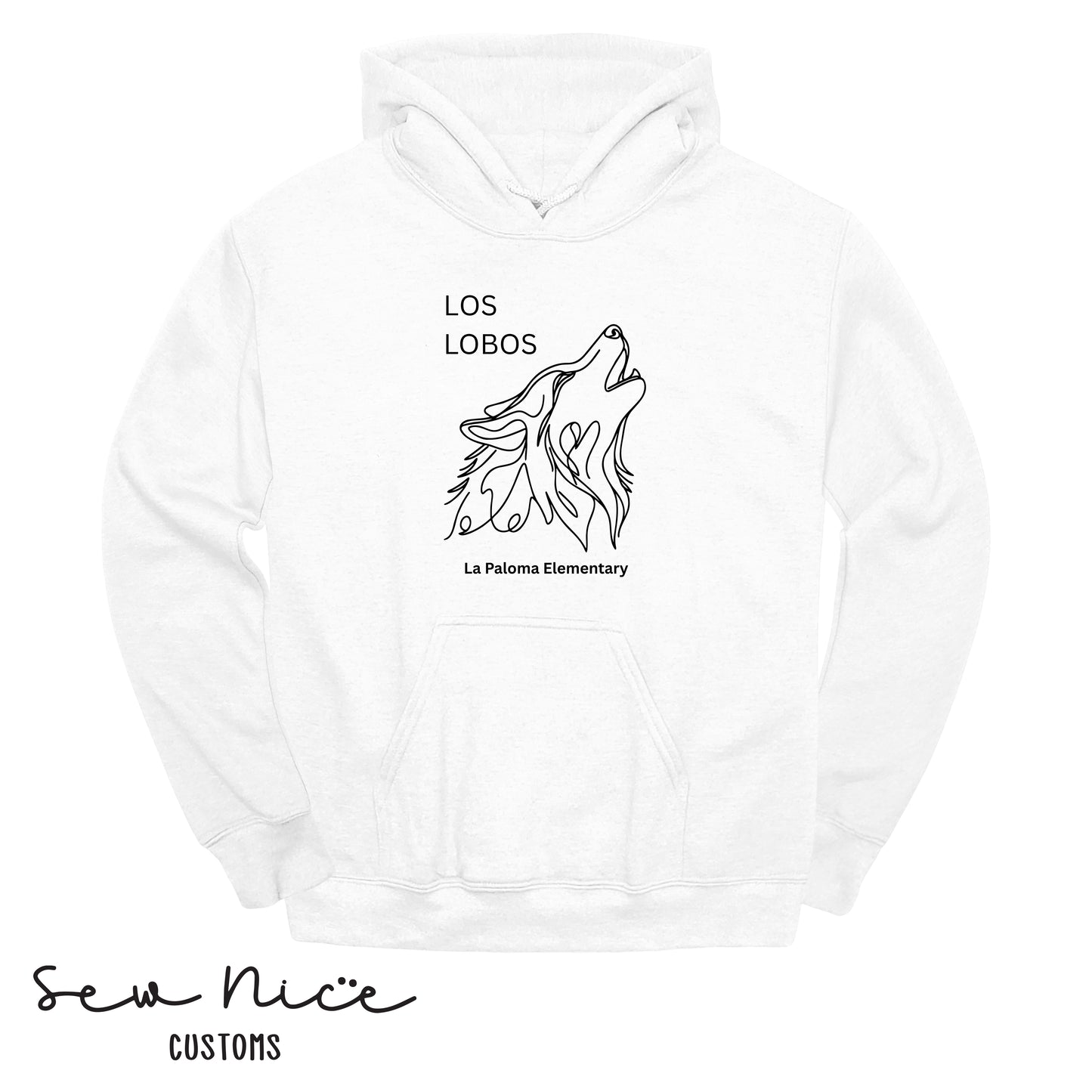 Los Lobos Line Drawing- Unisex Adult/Youth Hoodie