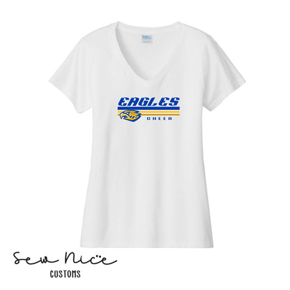 SP Eagles Lines Cheer- Ladies V-Neck Shirt