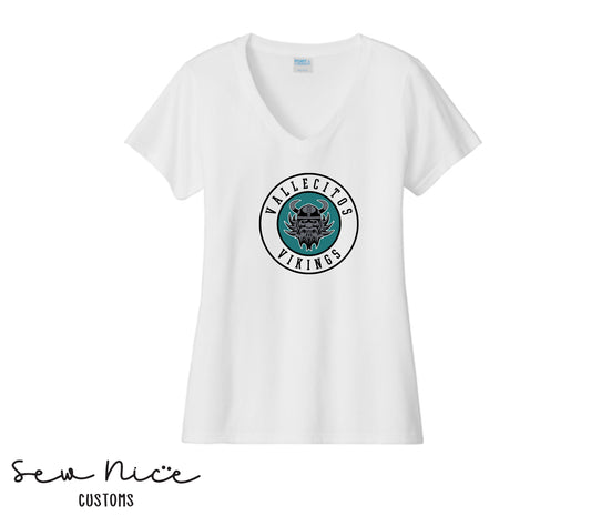 Vallecitos Logo- Ladies V-Neck Shirt