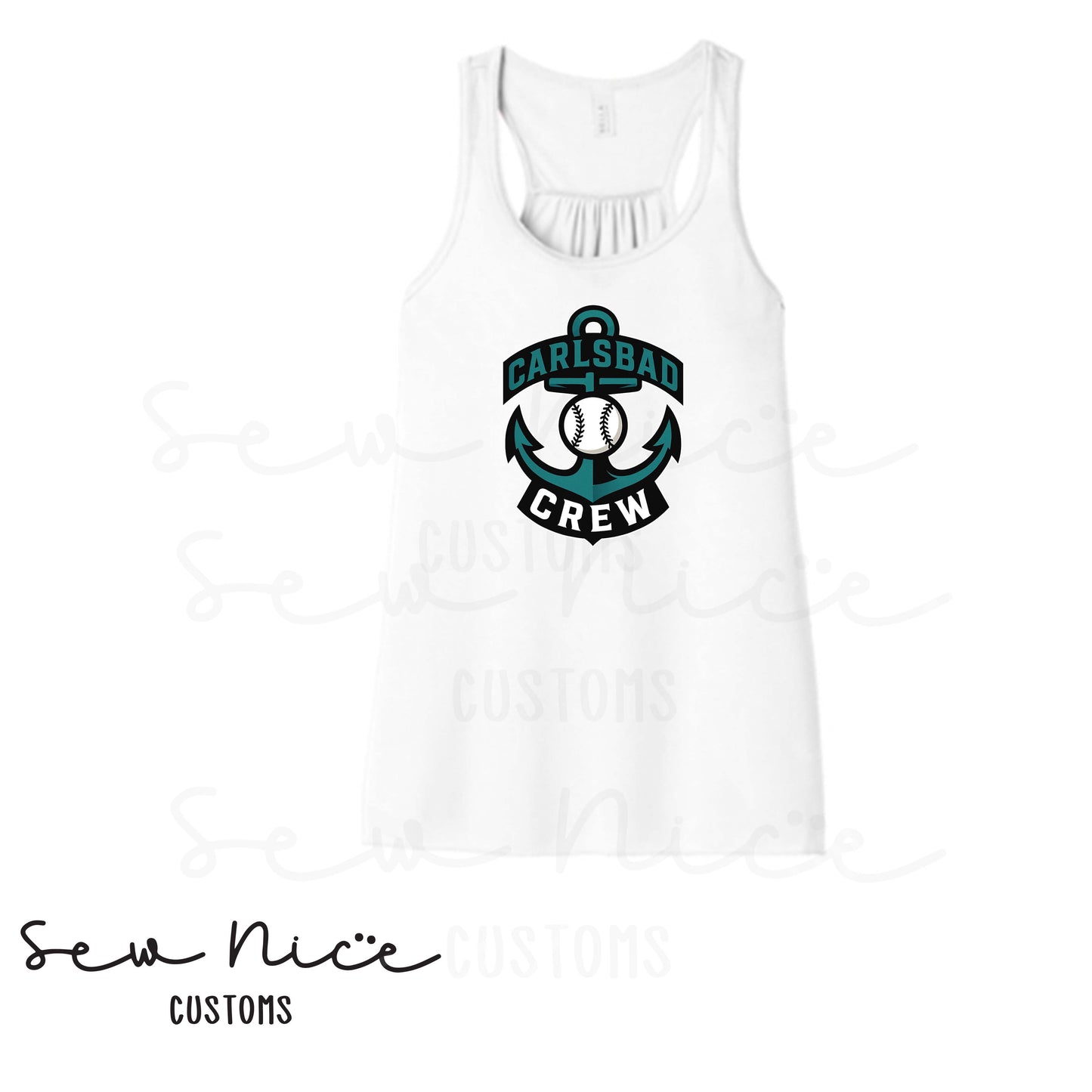 Carlsbad Crew Ladies Bella Canvas Flowy Tank Top