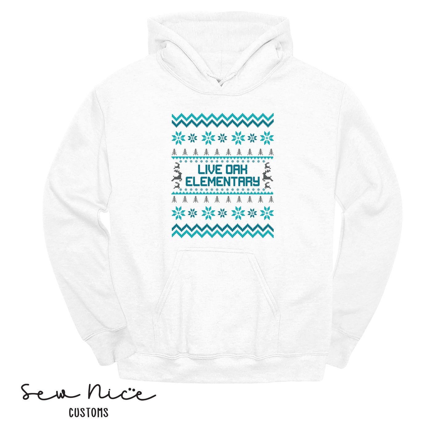 Live Oak Elementary Winter Design- Unisex Adult/Youth Hoodie