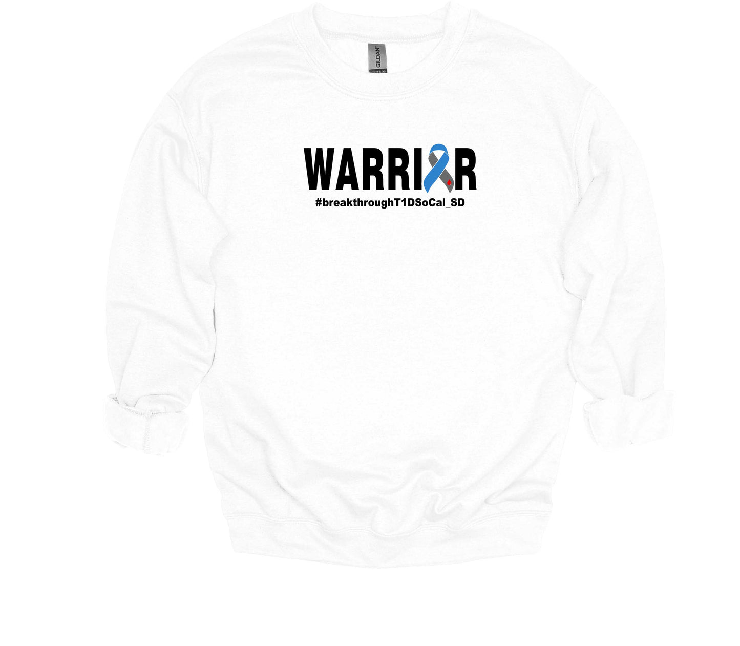 WARRIOR T1D- Unisex Adult/Youth Crewneck Sweatshirt