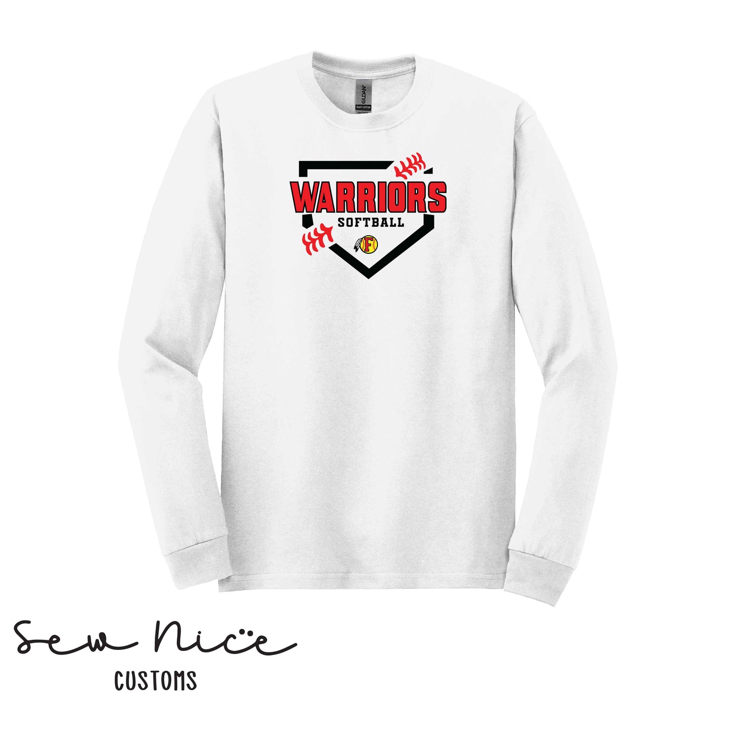 FHS Softball Plate- Unisex Adult/Youth Long Sleeve Shirt