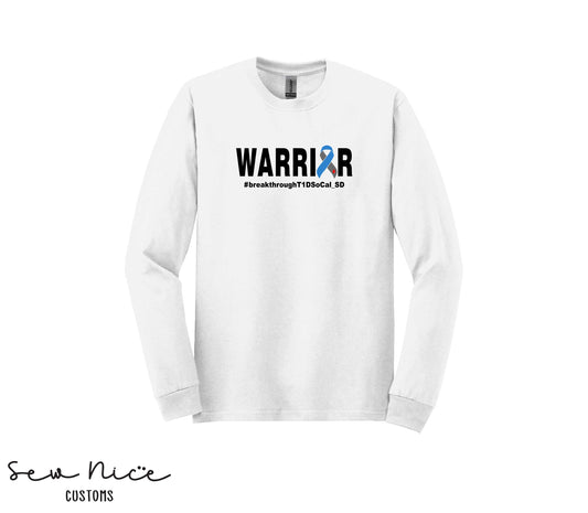 WARRIOR T1D- Unisex Adult/Youth Long Sleeve Shirt
