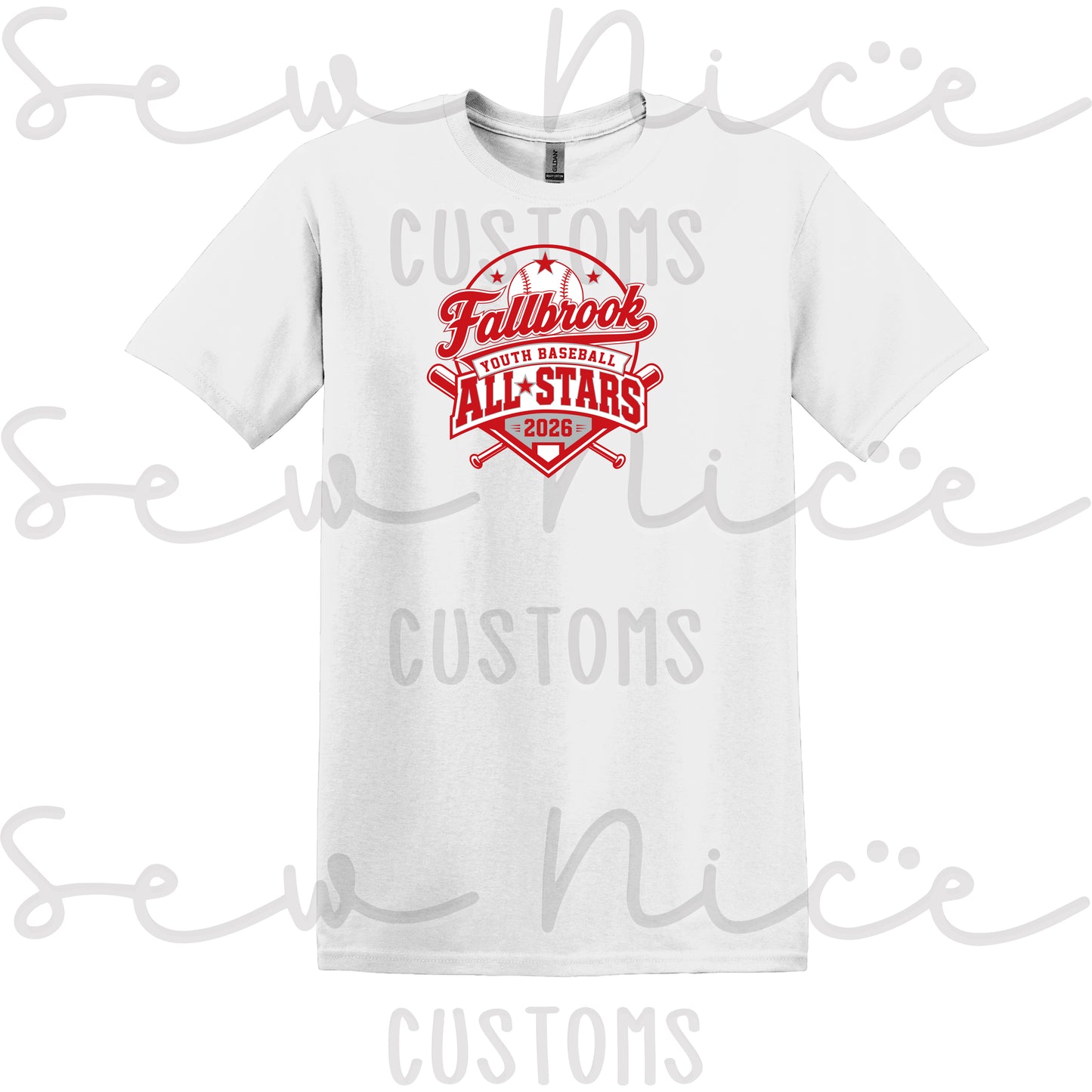 Fallbrook Youth Baseball- ALL STARS 2026- Unisex T-Shirt