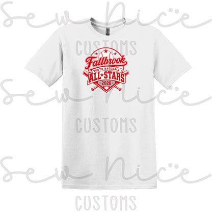 Fallbrook Youth Baseball- ALL STARS 2026- Unisex T-Shirt