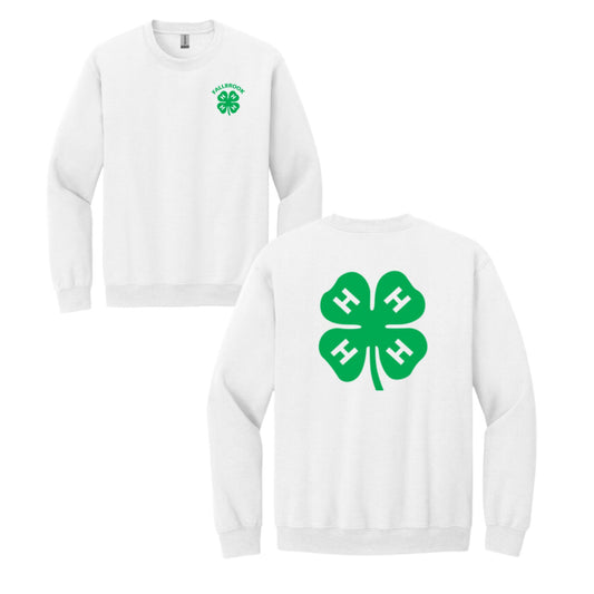 Clover 4H- ADULT Unisex Crewneck- Left Chest/Back Design