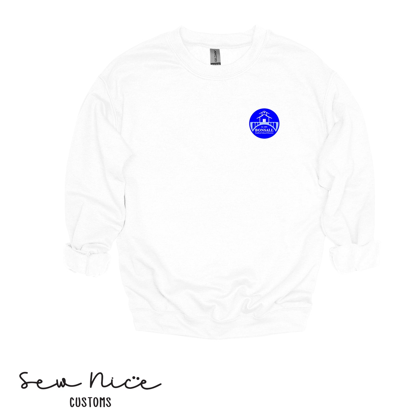 Embroidered Bonsall District Logo- Unisex Crewneck Sweatshirt