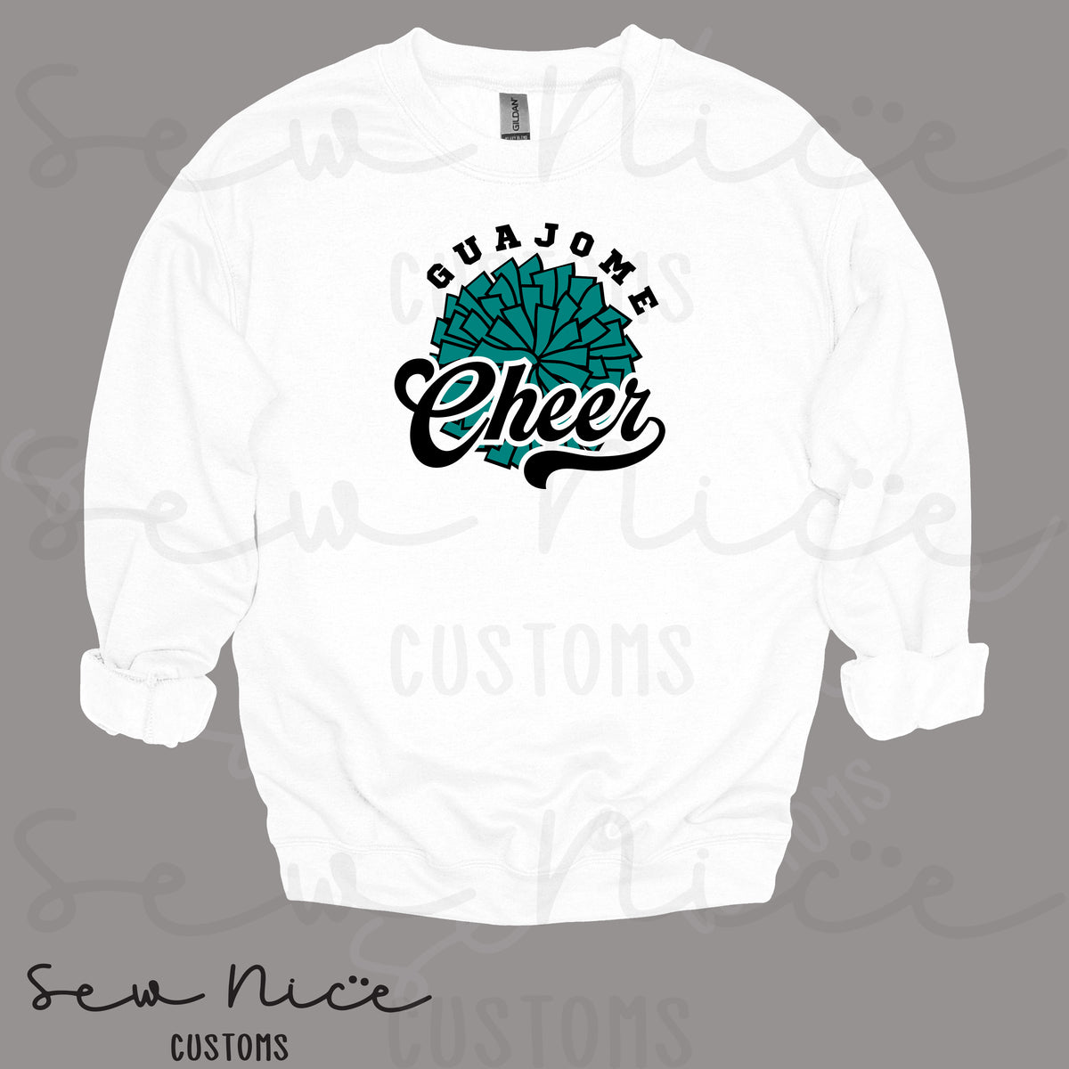 Guajome Pom Pom Single Print- Crewneck Sweatshirt