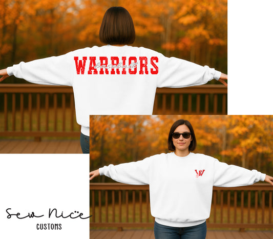 Warriors Baseball Shoulder Design