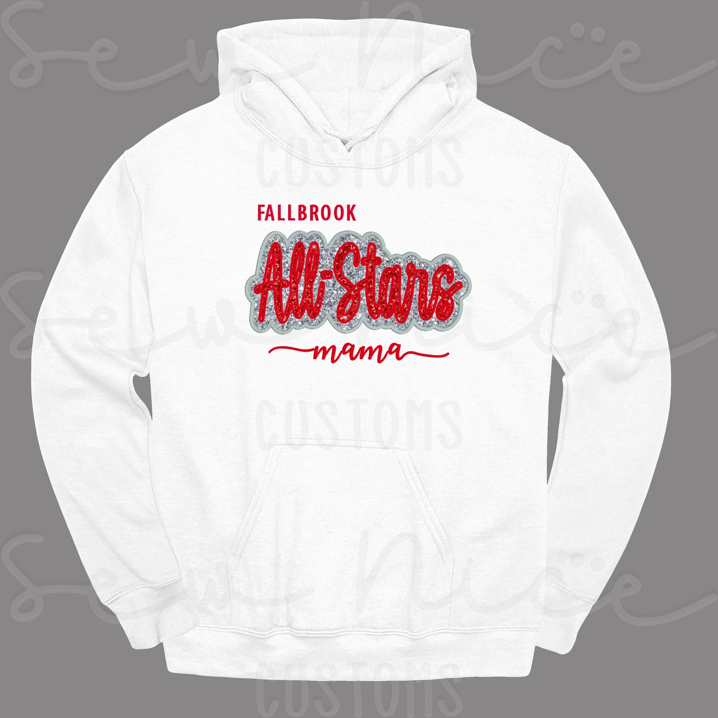 Fallbrook All Stars Glitter Applique