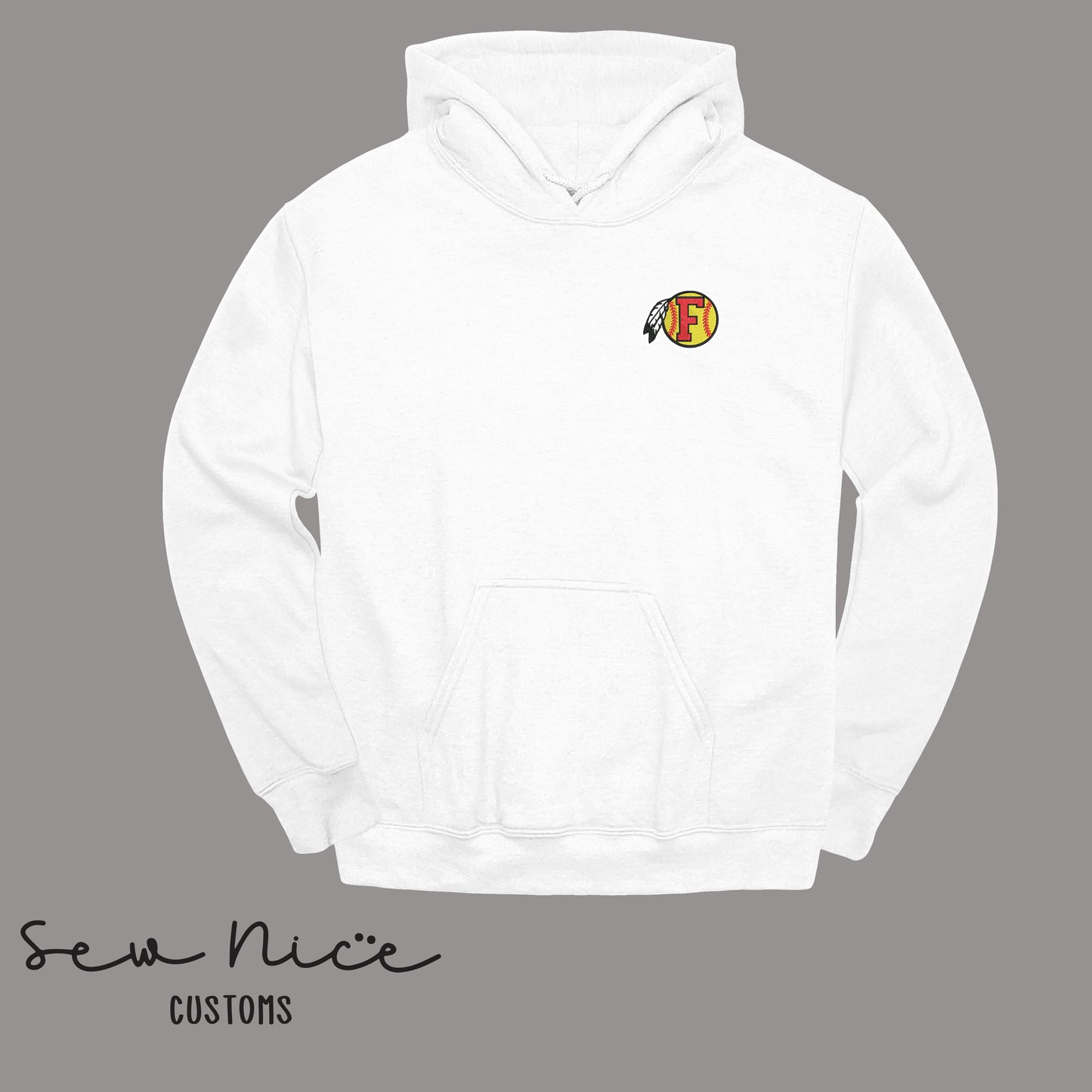 Embroidered FHS Softball Dreamcatcher Logo - Unisex Adult/Youth Hoodie