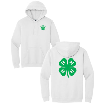 Clover 4-H - ADULT Hoodie -Left Chest/Back Design