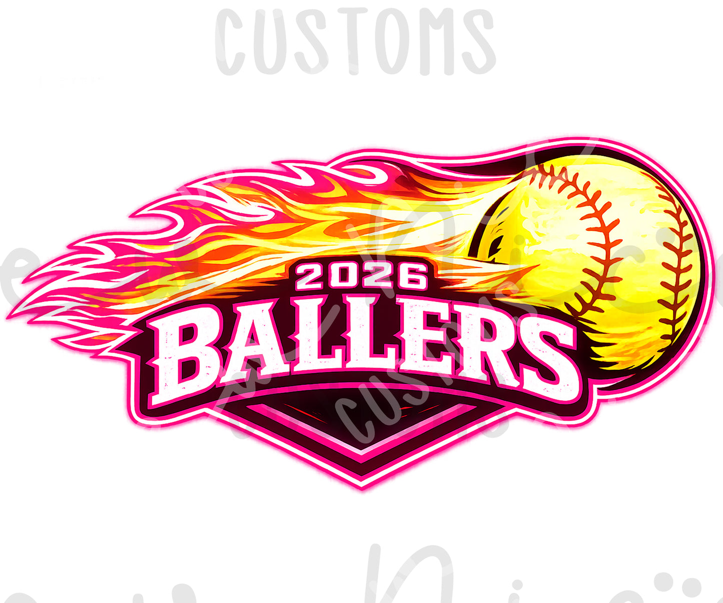 2026 Ballers (Flame) Softball- Unisex T-Shirt