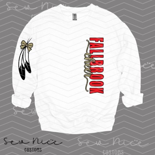 Fallbrook Cheer - Side Design Crewneck Sweatshirt – Sew Nice Customs