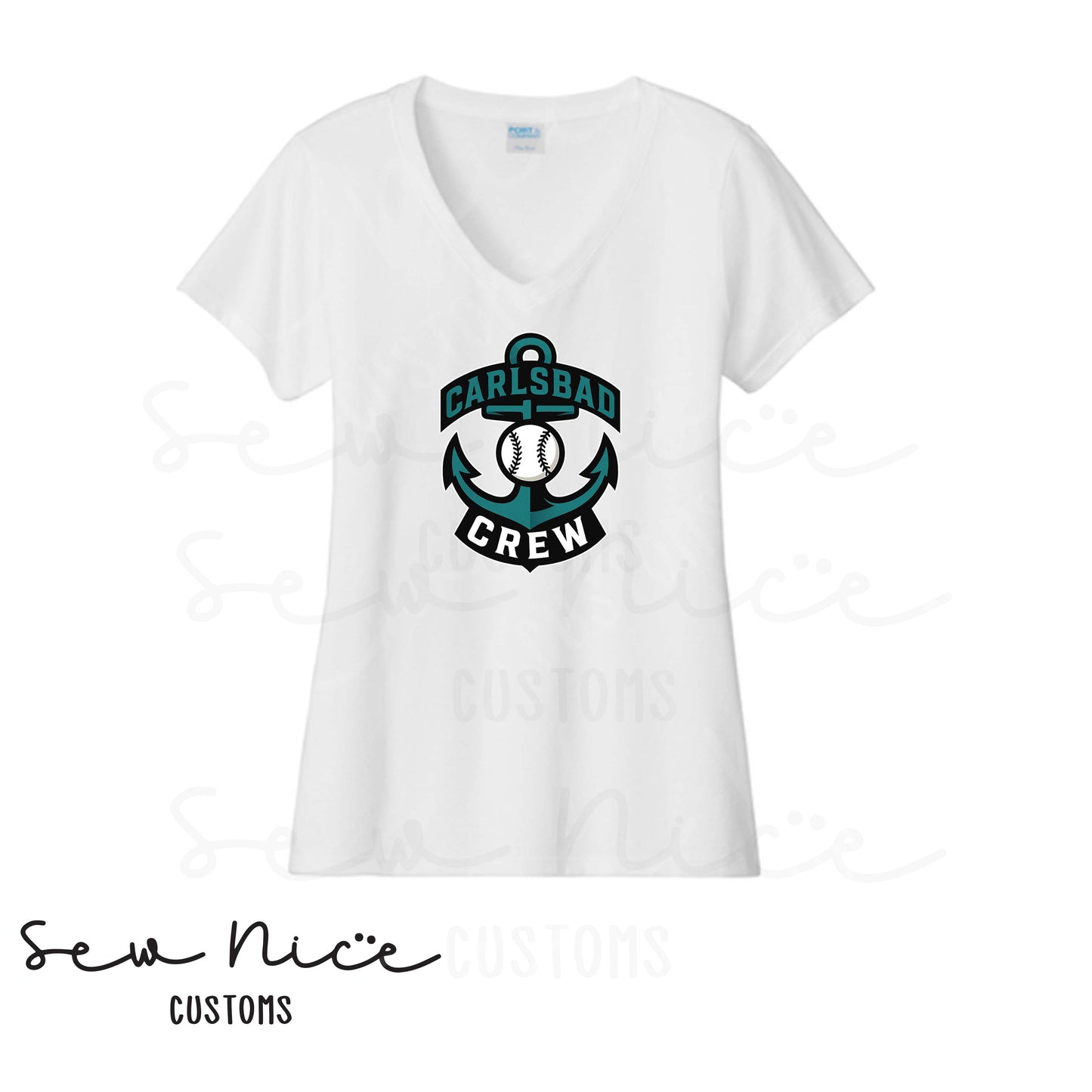 Carlsbad Crew Ladies V-Neck Shirt