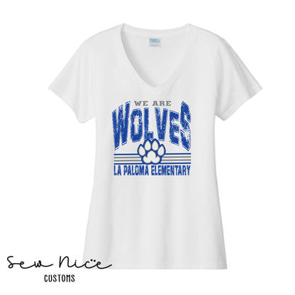 La Paloma-WE ARE WOLVES- Ladies V-Neck Shirt