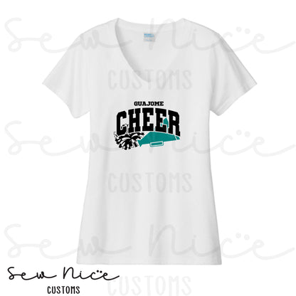 Guajome Megaphone Design- Ladies V-Neck Shirt