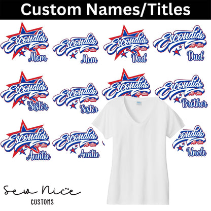 CUSTOM Name/Title Escondido Logo- Ladies V-Neck