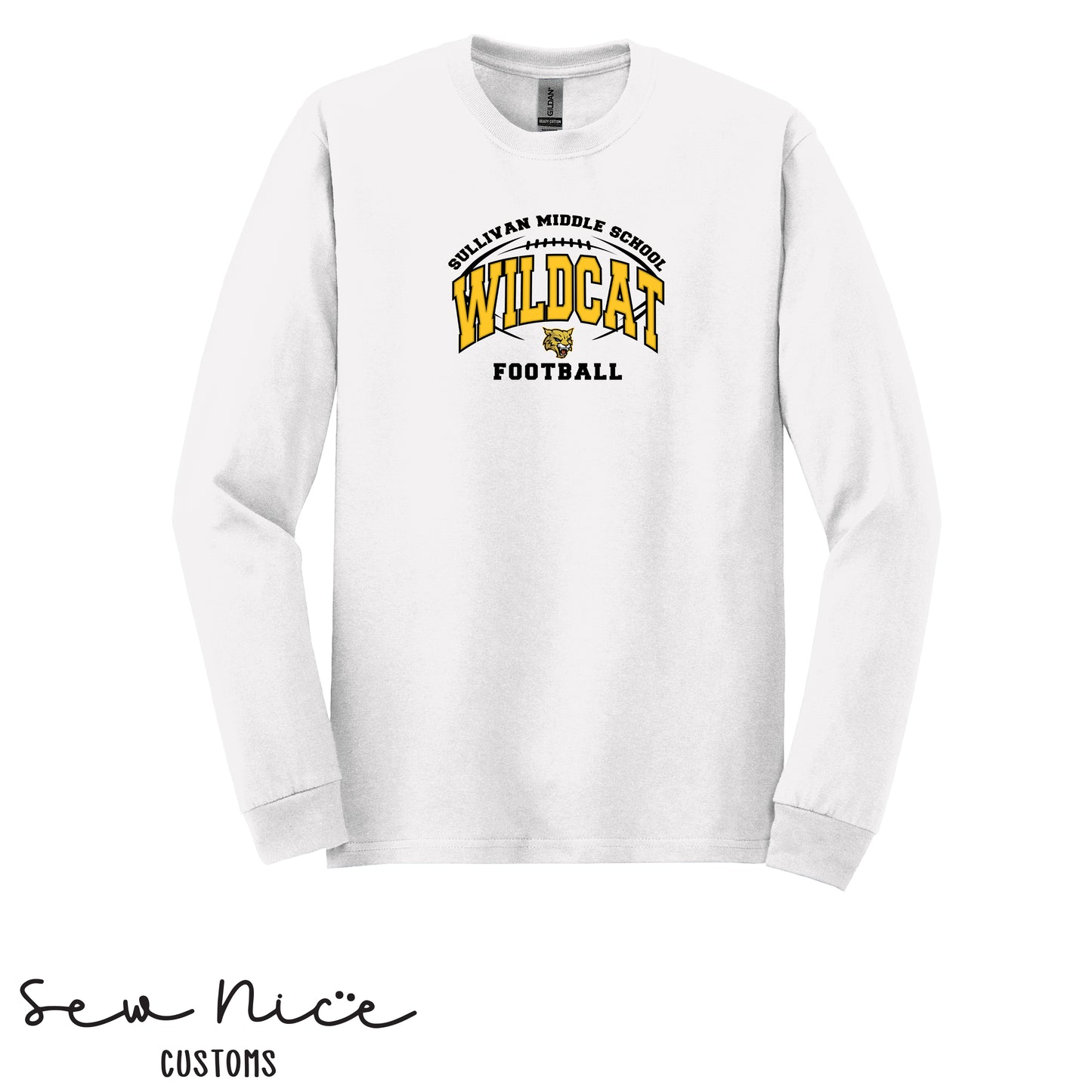 Sullivan Wildcat Football- Unisex Adult/Youth Long Sleeve Shirt