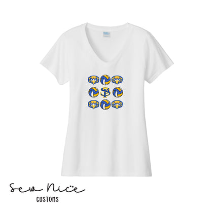 SP Mascot Volleyball Ladies V-Neck Shirt
