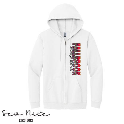 Fallbrook Serape Side Design- Unisex Adult/Youth Full Zip Hoodie