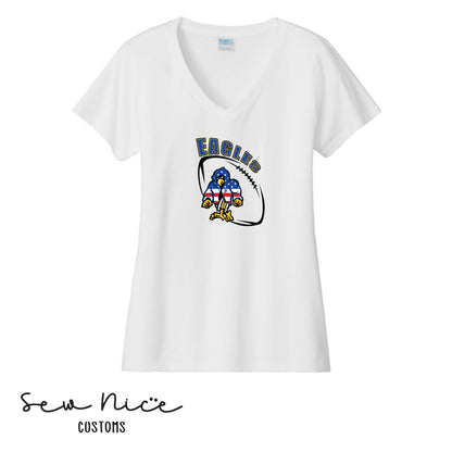 SP Eagles American Flag Robe- Ladies V-Neck Shirt