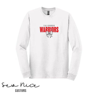 Fallbrook Warriors Volleyball Bow- Unisex Adult/Youth Long Sleeve Shirt