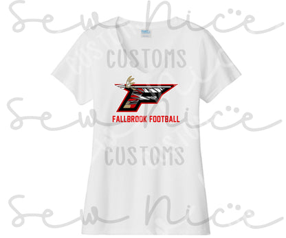 F Football Ladies V-Neck Shirt