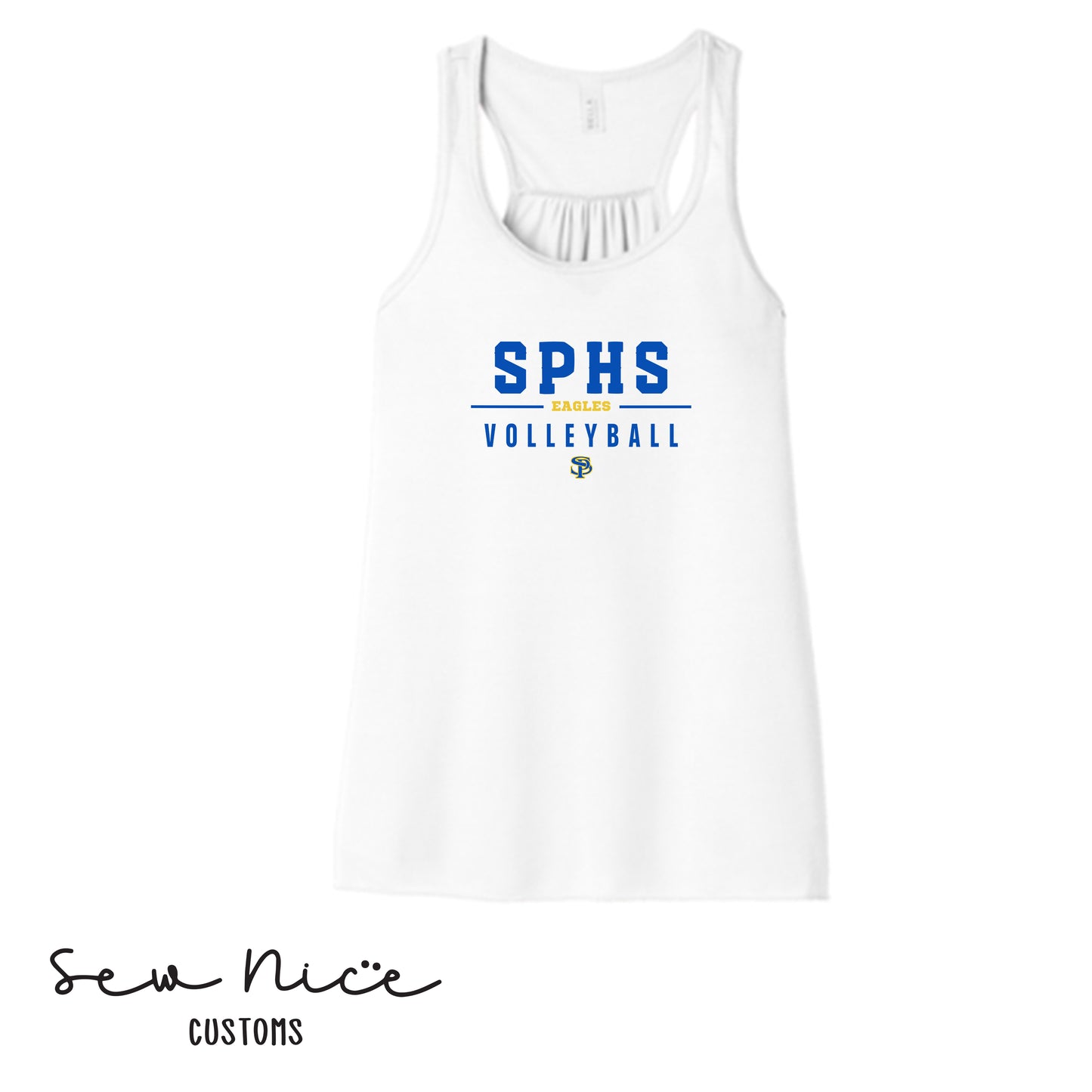 SPHS Eagles Volleyball Ladies Bella Canvas Flowy Tank Top