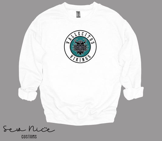 Vallecitos Logo- Unisex Adult/Youth Crewneck Sweatshirt