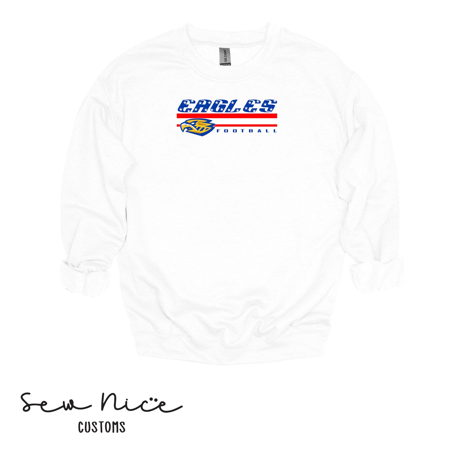 SP American Flag Eagles- Unisex Adult/Youth Crewneck Sweatshirt