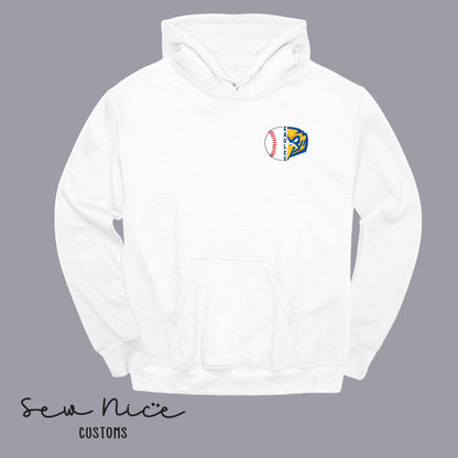 Split Baseball & Eagles Face- Unisex Adult/Youth Hoodie