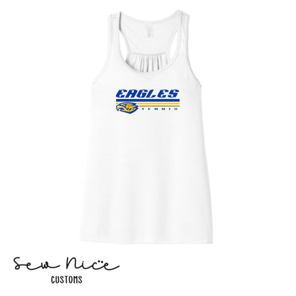 SP Eagles Lines- Tennis- Ladies Bella Canvas Flowy Tank Top