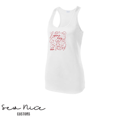 FYB Doodle Game Day- Ladies Dri Fit Tank Top