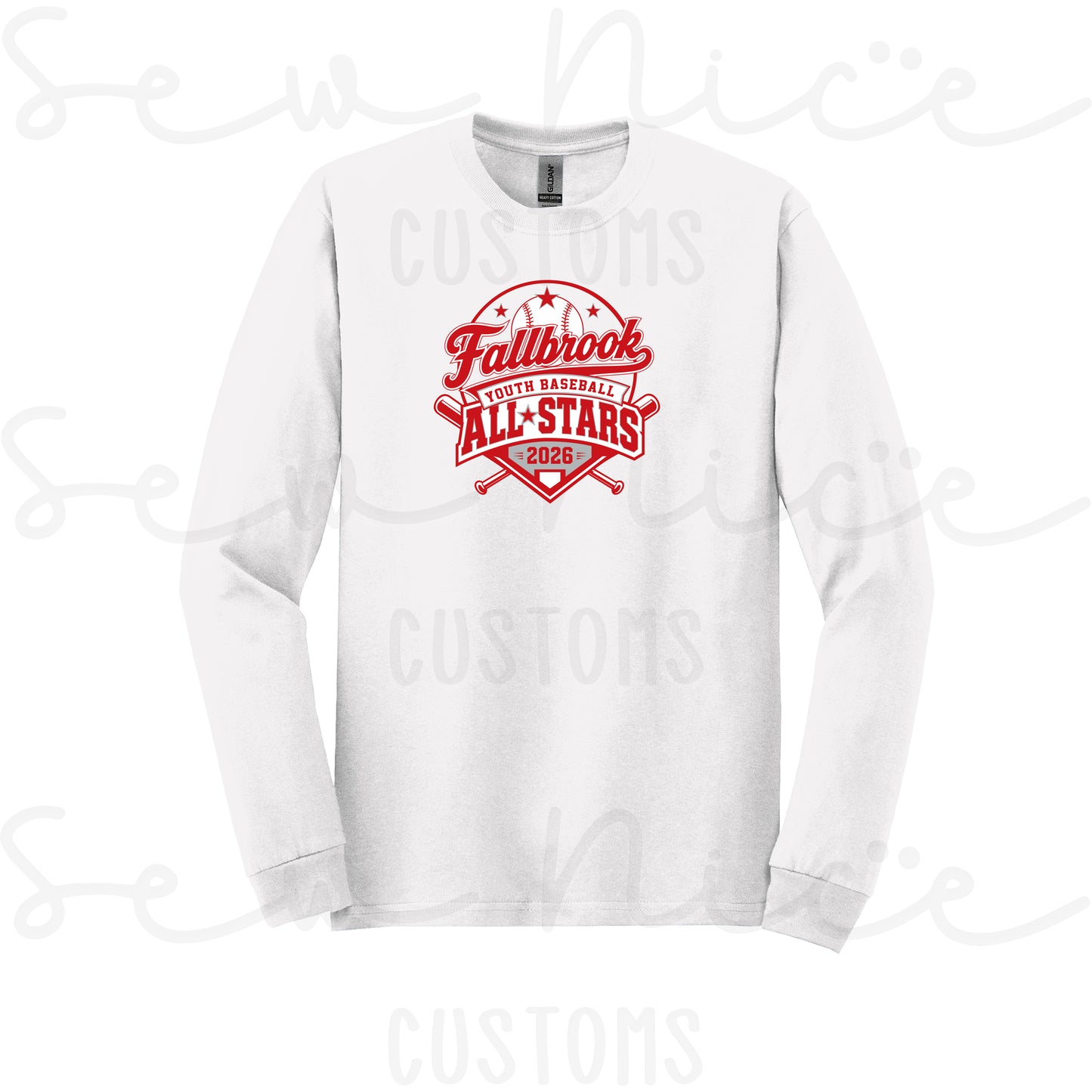 Fallbrook Youth Baseball -ALL STARS 2026-Unisex Long Sleeve Shirt