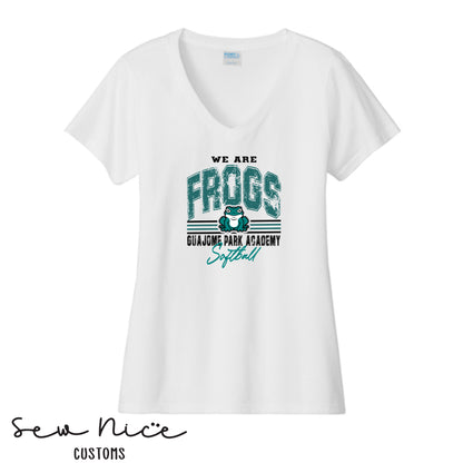 Guajome-Vintage-Softball-Ladies V-Neck Shirt